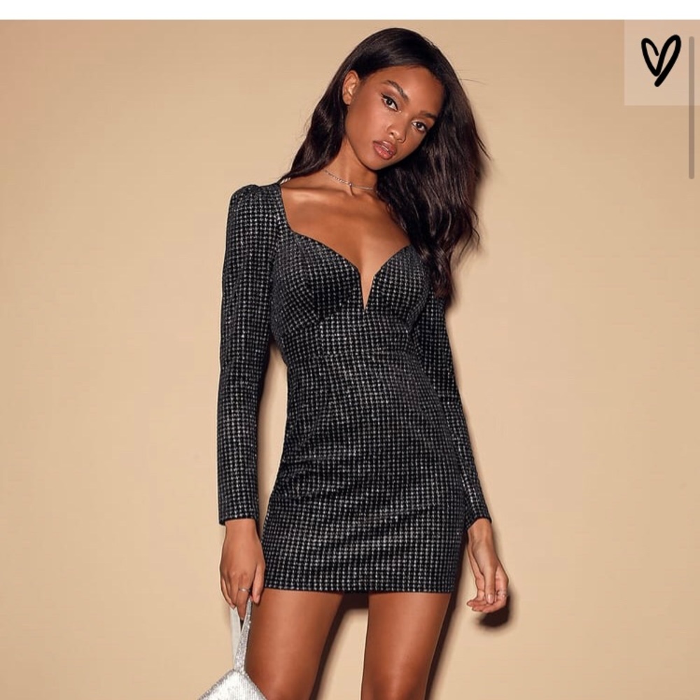 Silver detailed cocktail dress